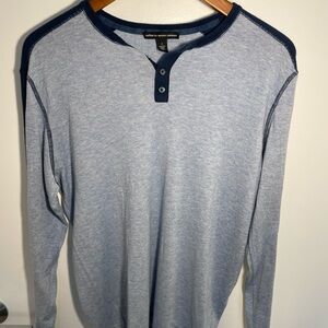 Autumn Cashmere Light Blue Long Sleeve Henley